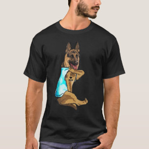 German Shepherd Dog Tattoo I Love Mum Mothers Day T-Shirt