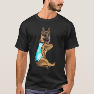 German Shepherd Dog Tattoo I Love Mum Mothers Day T-Shirt