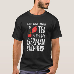 German Shepherd Dog Tea Drinker Dog Mum T-Shirt