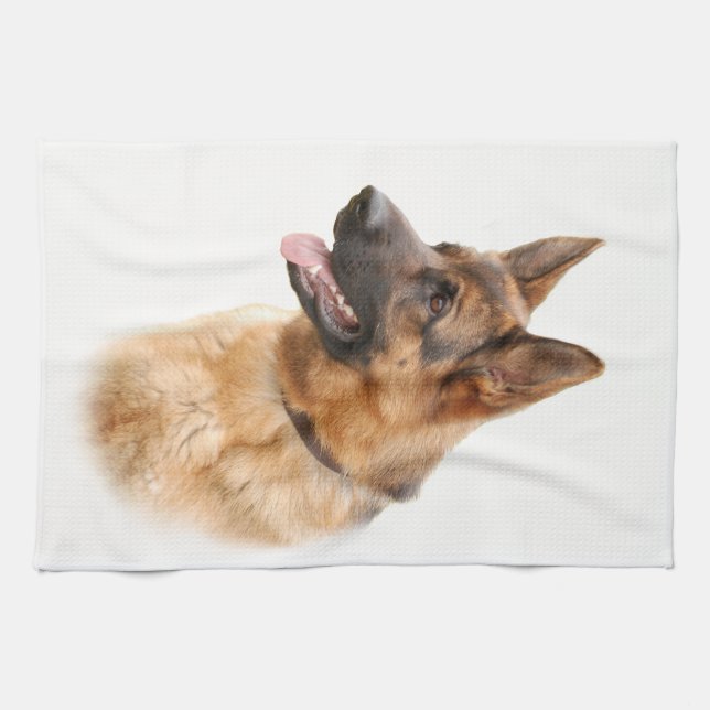 German shepherd dog tea towel (Horizontal)