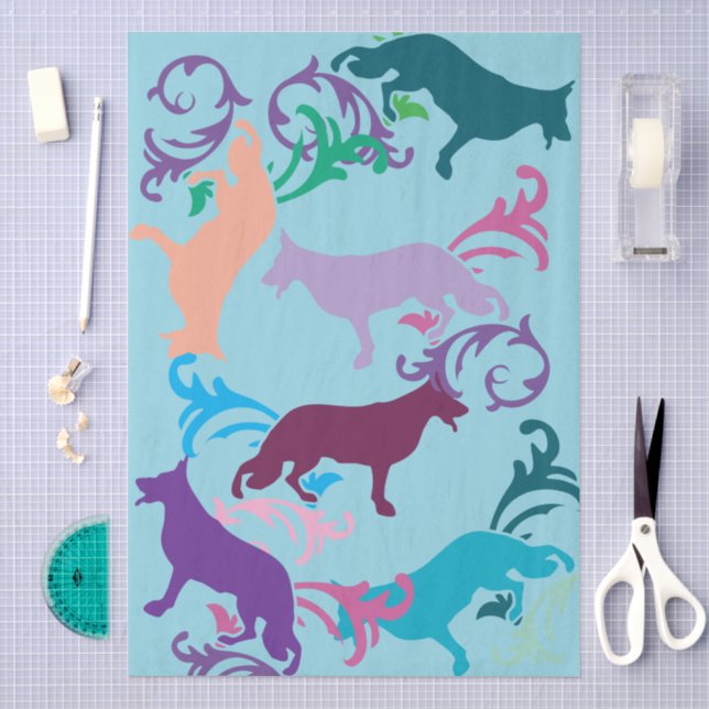 German Shepherd Dog  Tissue Paper (Craft)