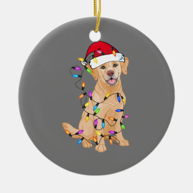 German Shepherd Dog Tree Christmas Sweater Xmas Do Ceramic Ornament (Front)