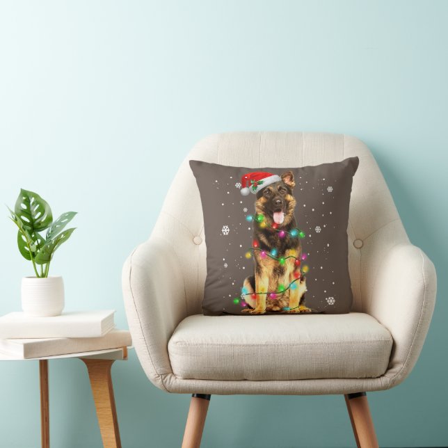 German Shepherd Dog Tree Christmas Sweater Xmas Do Cushion (Chair)