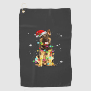 German Shepherd Dog Tree Christmas Sweater Xmas Do Golf Towel