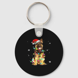 German Shepherd Dog Tree Christmas Sweater Xmas Do Key Ring