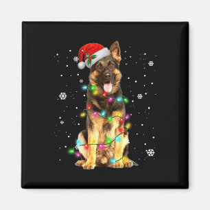 German Shepherd Dog Tree Christmas Sweater Xmas Do Magnet