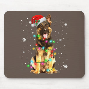 German Shepherd Dog Tree Christmas Sweater Xmas Do Mouse Pad