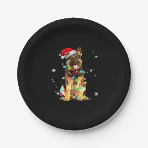 German Shepherd Dog Tree Christmas Sweater Xmas Do Paper Plate