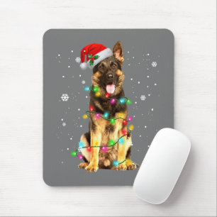 German Shepherd Dog Tree Christmas Sweater Xmas Mouse Pad