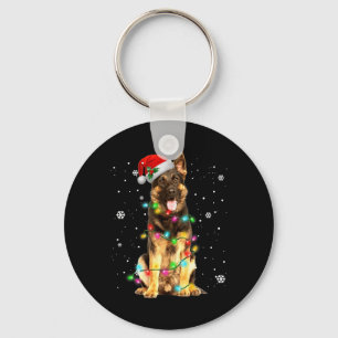 German Shepherd Dog Tree Christmas Xmas Dogs Gift Key Ring