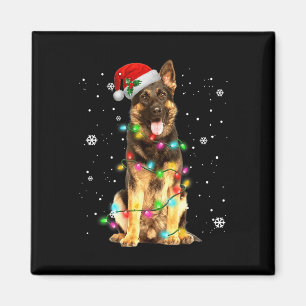 German Shepherd Dog Tree Christmas Xmas Dogs Gift Magnet