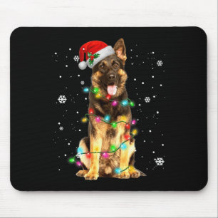 German Shepherd Dog Tree Christmas Xmas Dogs Gifts Mouse Pad