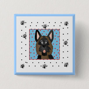 German Shepherd Dog Tshirts and Gifts 15 Cm Square Badge