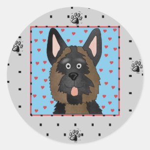 German Shepherd Dog Tshirts and Gifts Classic Round Sticker