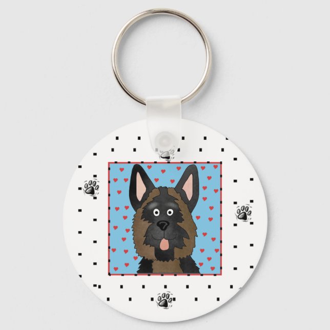 German Shepherd Dog Tshirts and Gifts Key Ring (Front)