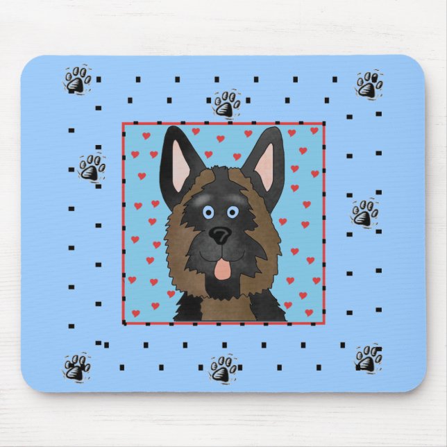 German Shepherd Dog Tshirts and Gifts Mouse Pad (Front)
