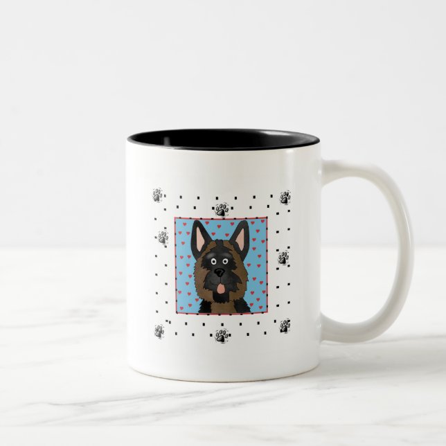 German Shepherd Dog Tshirts and Gifts Two-Tone Coffee Mug (Right)