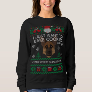 German Shepherd Dog Ugly Christmas Party GSD Xmas  Sweatshirt