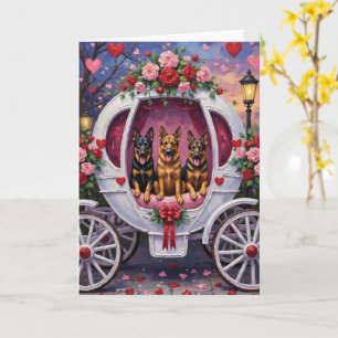 German Shepherd Dog Valentine's Day Card