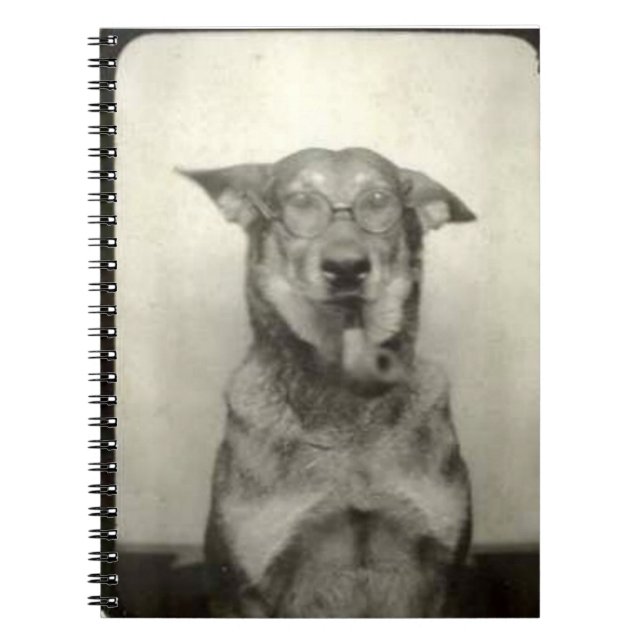 German Shepherd Dog Vintage Themed Spiral Notebook (Front)
