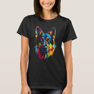 German Shepherd Dog Walking Pet Fan T-Shirt