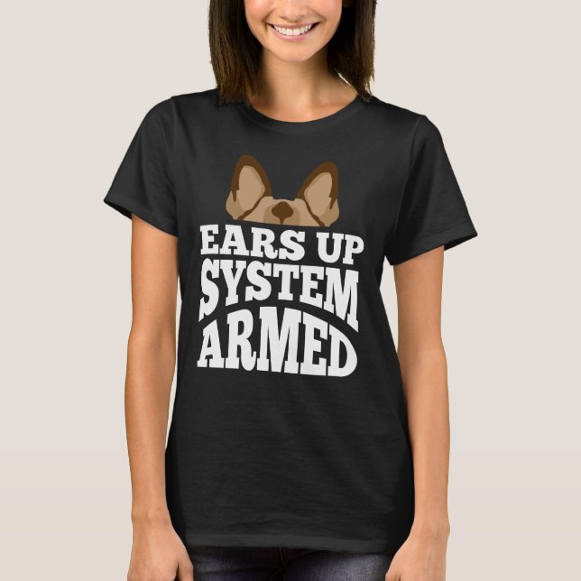 German Shepherd Dog Watchdog Home Security System T-Shirt (Front)