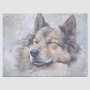 German Shepherd Dog Watercolor Tissue Paper