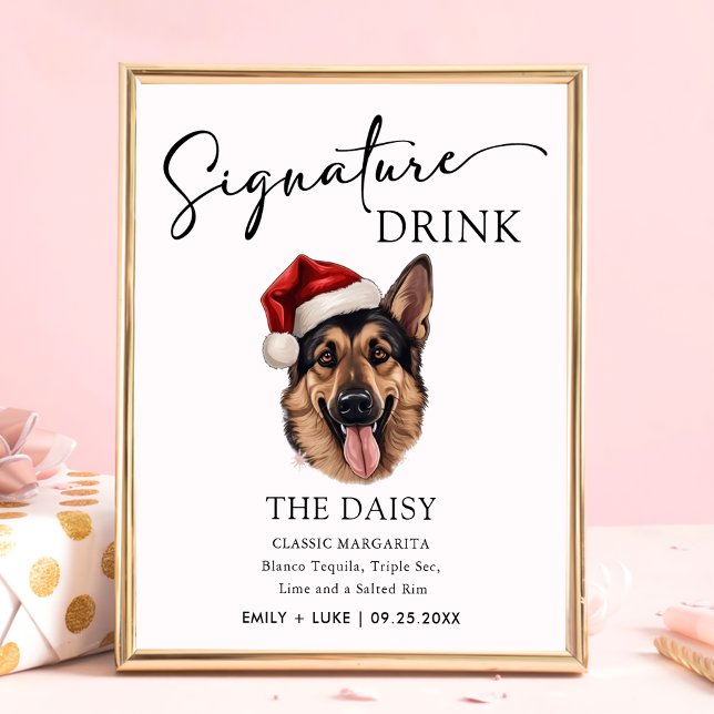 German Shepherd Dog Wedding Signature Drink Sign (Creator Uploaded)