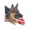 German Shepherd Dog with Flag sticker