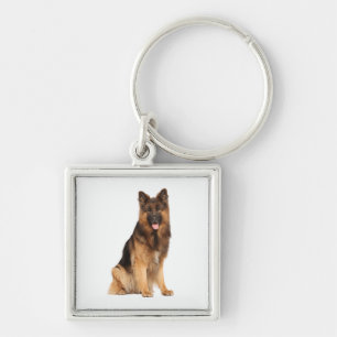 German Shepherd dog, wrap straight design, Key Ring