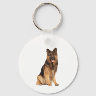 German Shepherd dog, wrap straight  design,  Key Ring