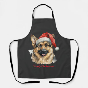 German Shepherd Dog Xmas Christmas Gift Ideas Woof Apron