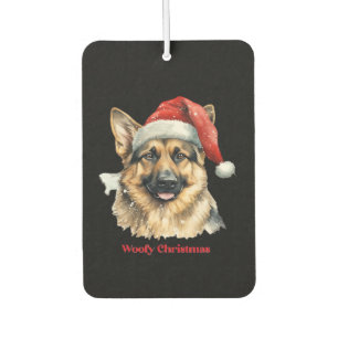 German Shepherd Dog Xmas Christmas Gift Ideas Woof Car Air Freshener