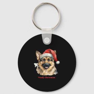 German Shepherd Dog Xmas Christmas Gift Ideas Woof Key Ring