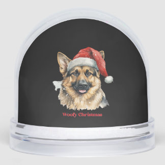 German Shepherd Dog Xmas Christmas Gift Ideas Woof Snowglobe