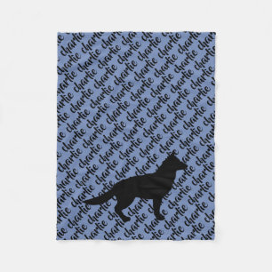 German Shepherd Dog's Name Fleece Blanket
