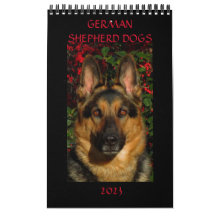 GERMAN SHEPHERD DOGS - Single Page Calendar
