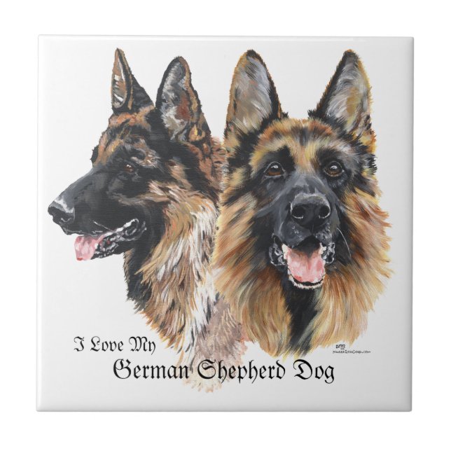 German Shepherd Dogs Tile (Front)