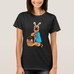 German Shepherd Easter Bunny Eggs Easter Day Dog T-Shirt