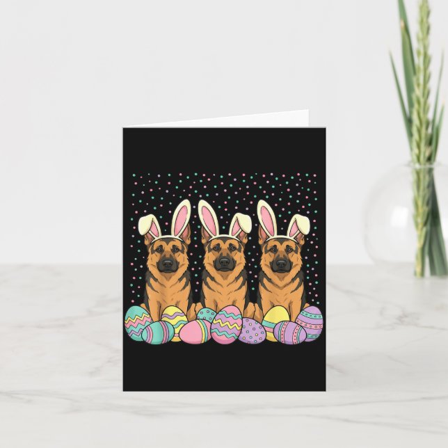 German Shepherd Easter Card (Front)