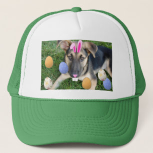 German Shepherd Easter Puppy Trucker Hat