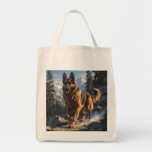 German Shepherd Elegant Grocery Tote Bag