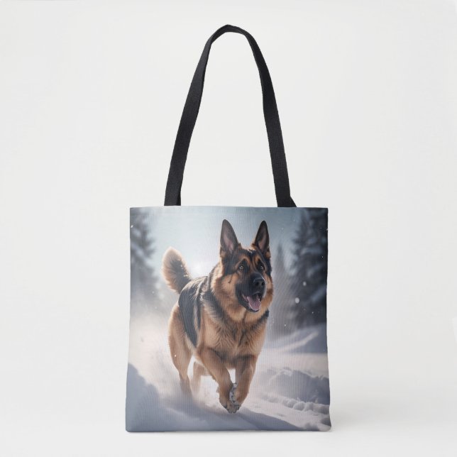 German Shepherd Elegant Shoulder Tote Bag (Front)
