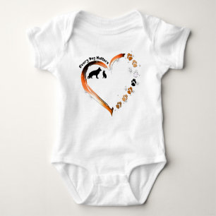 German Shepherd Every Dog Matters Heart Pet Paws Baby Bodysuit