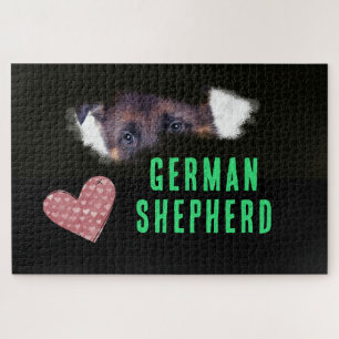 German Shepherd Eyes Solid Colour 1000 piece Jigs Jigsaw Puzzle