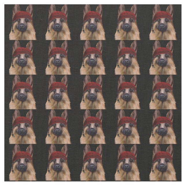 German Shepherd Fabric (Close Up)