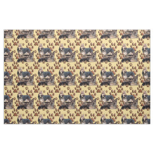 German Shepherd family fabric