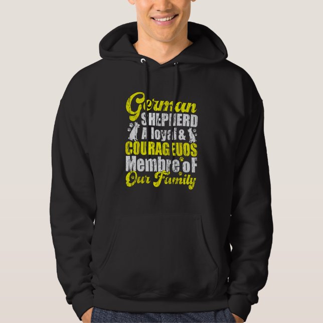 German Shepherd family Loyalty & Protector Shepher Hoodie (Front)