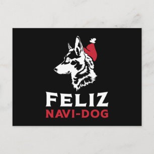 German Shepherd Feliz Navi-Dog Dogs Vintage Funny Postcard
