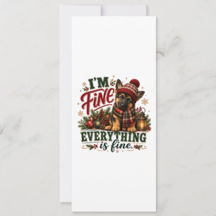 German Shepherd Fine Everything Is Fine Invitation